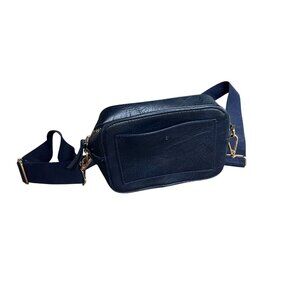 Funky Monkey Navy Blue Small Crossbody Bag Canvas Strap